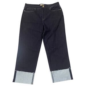 KUT from the Kloth Fay Women's Jeans Fab Ab Straight Kindled Plus 14 Dark Blue